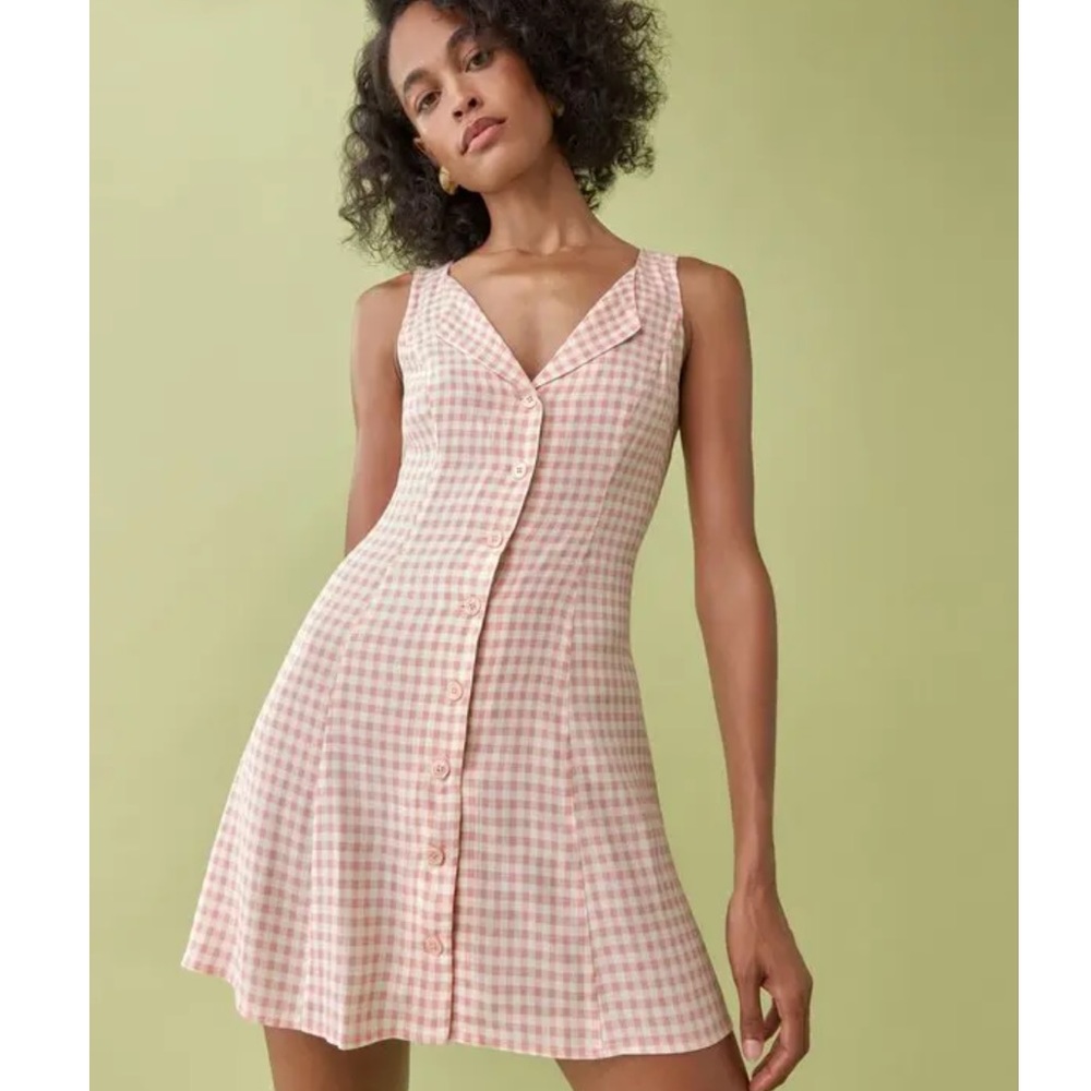 Reformation Rilynn Dress in April Check 6
